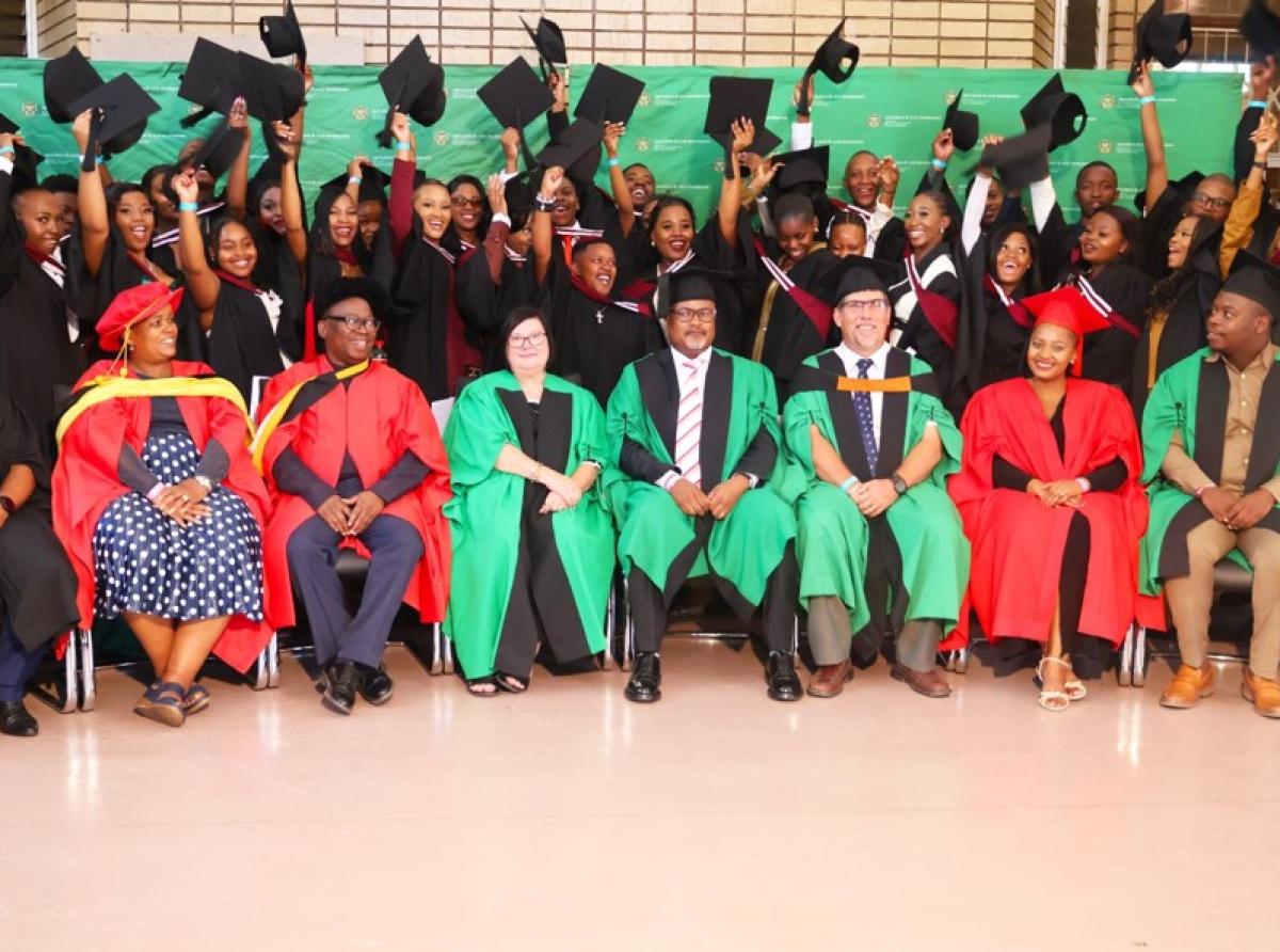 Free State MEC for Agriculture, Rural Development and Environmental Affairs, Elzabe Rockman at the graduation ceremony. Picture: Facebook