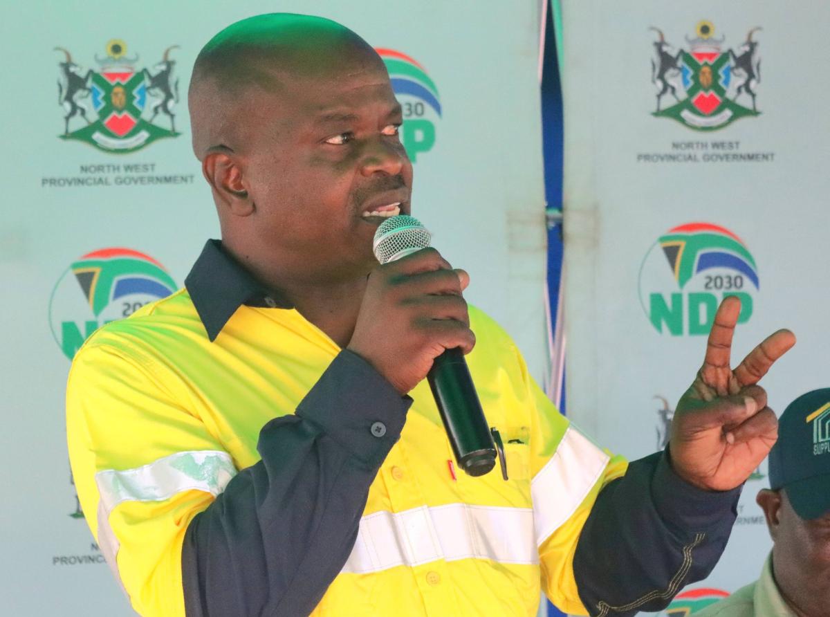 North West Premier Lazarus Mokgosi during the final segment final segment of the Thuntsha Lerole Phase 5  Accelerated Service Delivery Programme in Rustenburg. Pictures: Facebook