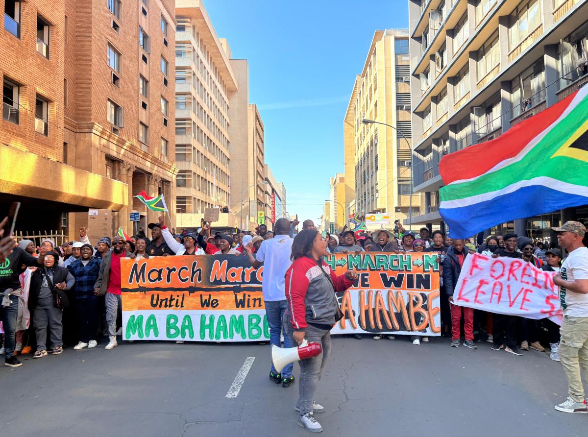 Free State March and March handover their memorandum of demands